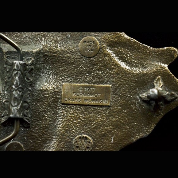 1977 PANTHER BRASS BELT BUCKLE - MAkOC1 - Picture 4 of 5